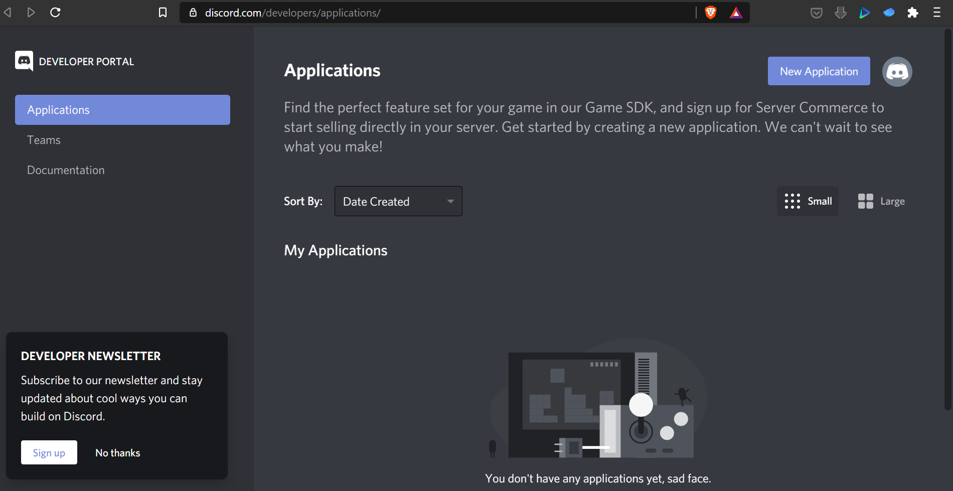 Discord's application portal